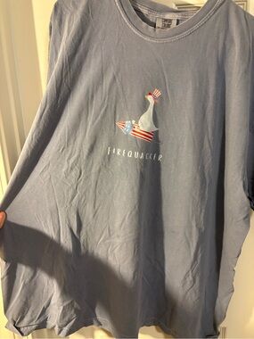 Comfort Colors Light Blue 'Firequacker' Graphic Tee